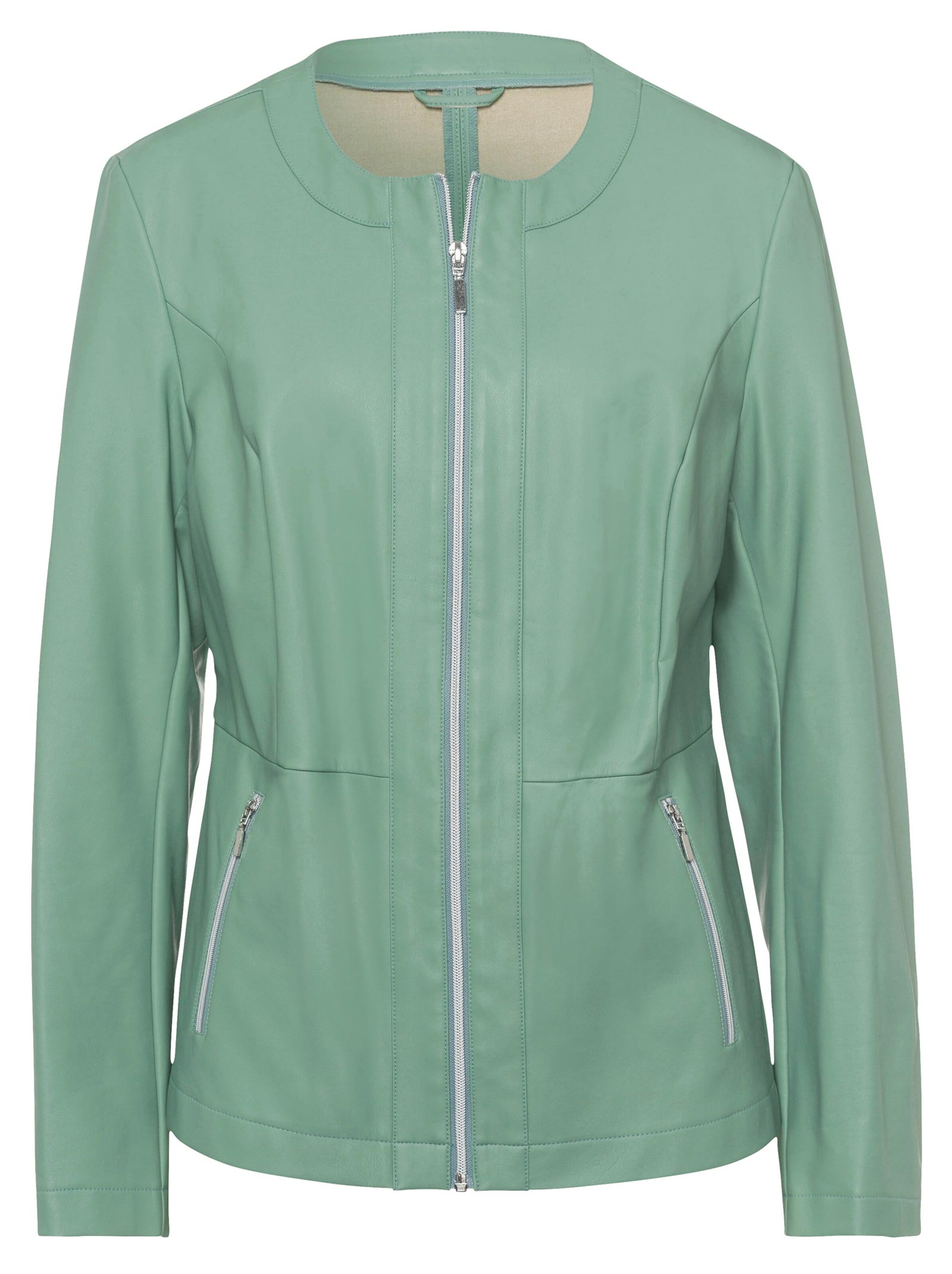 Lederimitat-Jacke - lindgrün