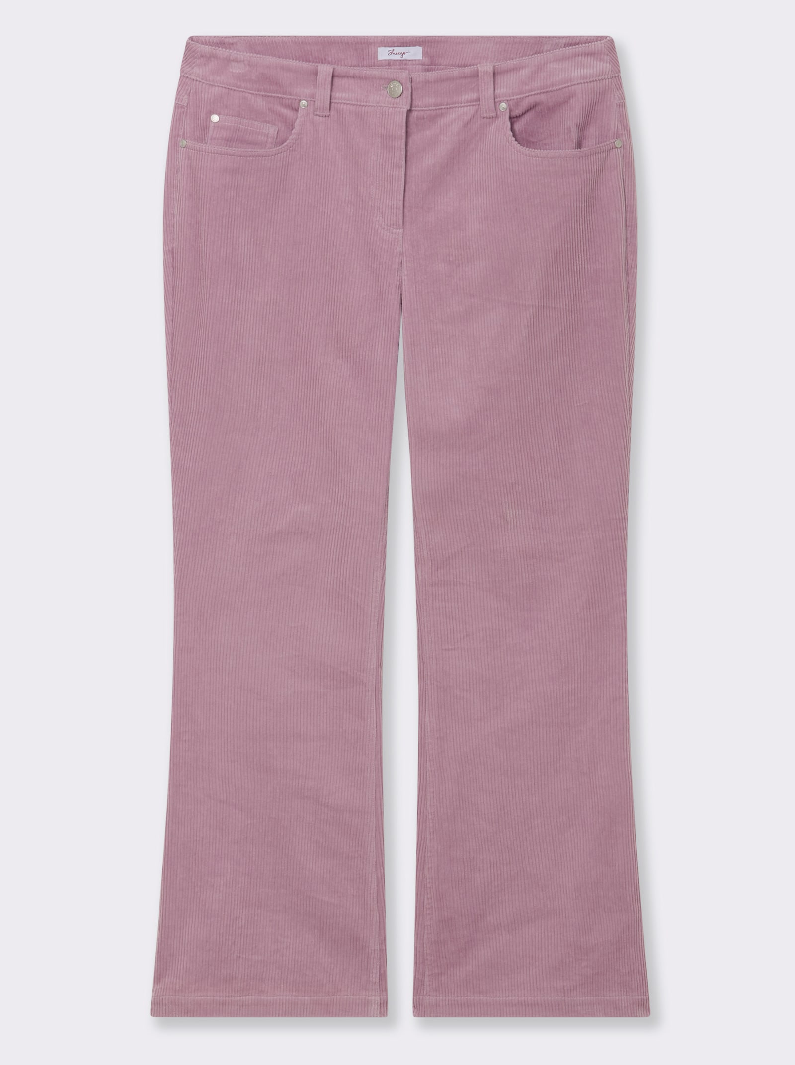 sheego Cordhose in Bootcut-Beinform - mauve