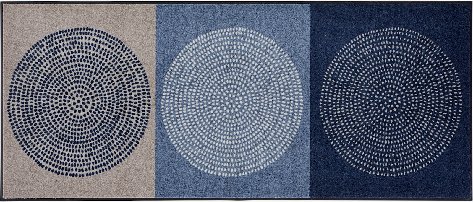 Salonloewe Fußmatte - blau-beige