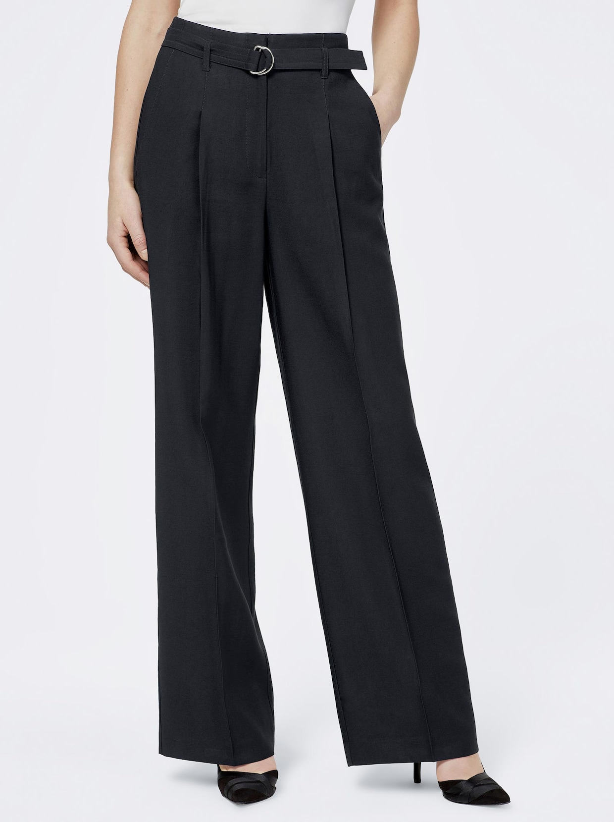 Paperbag-broek - donkerblauw