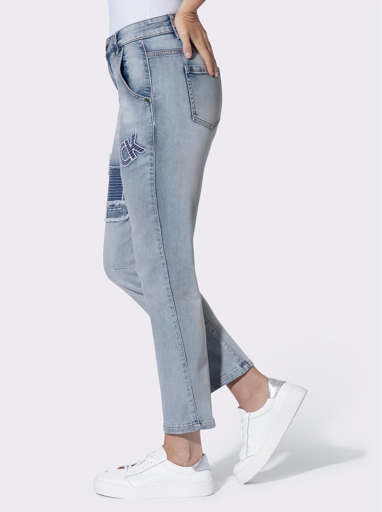 heine Boyfriend-Jeans - blue-bleached