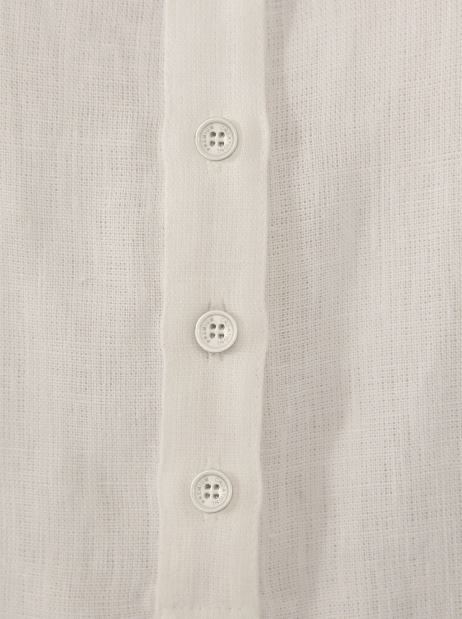 CREATION L PREMIUM Webkleid aus reinen Leinen - weiß