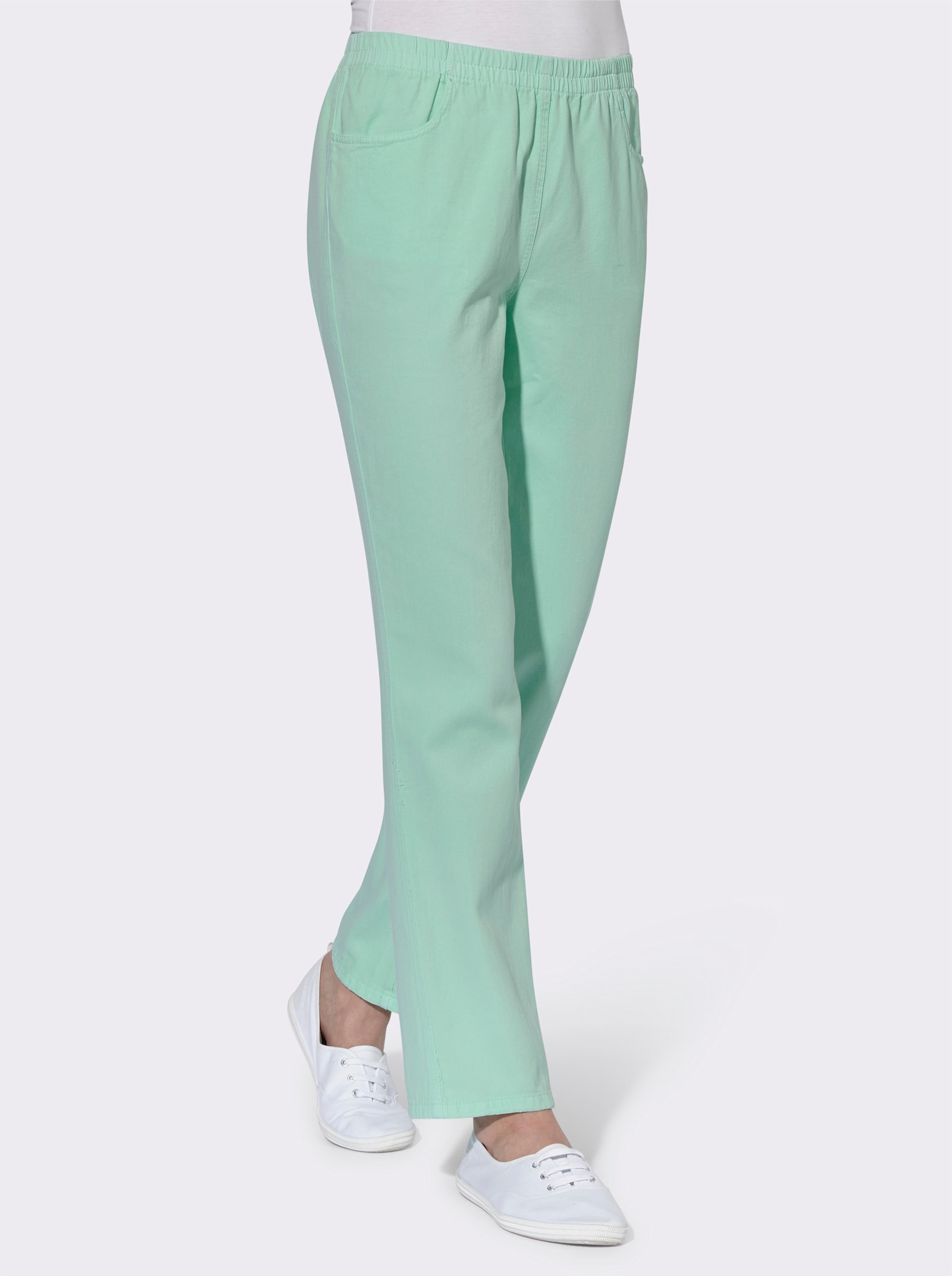 Schlupfhose aus Baumwolle - aqua