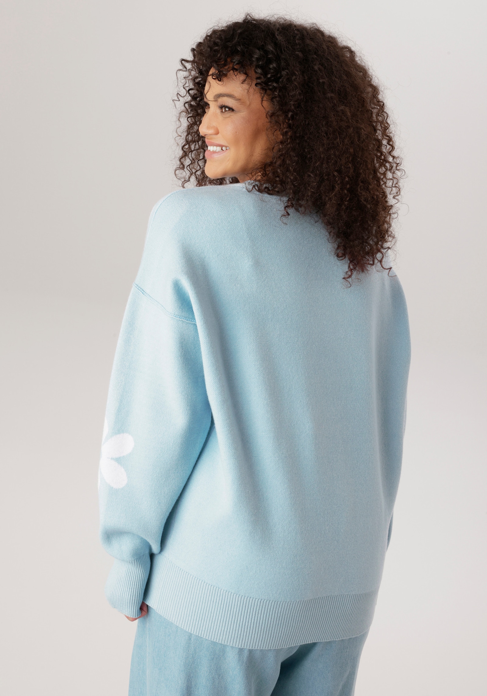Aniston PLUS Strickpullover - hellblau