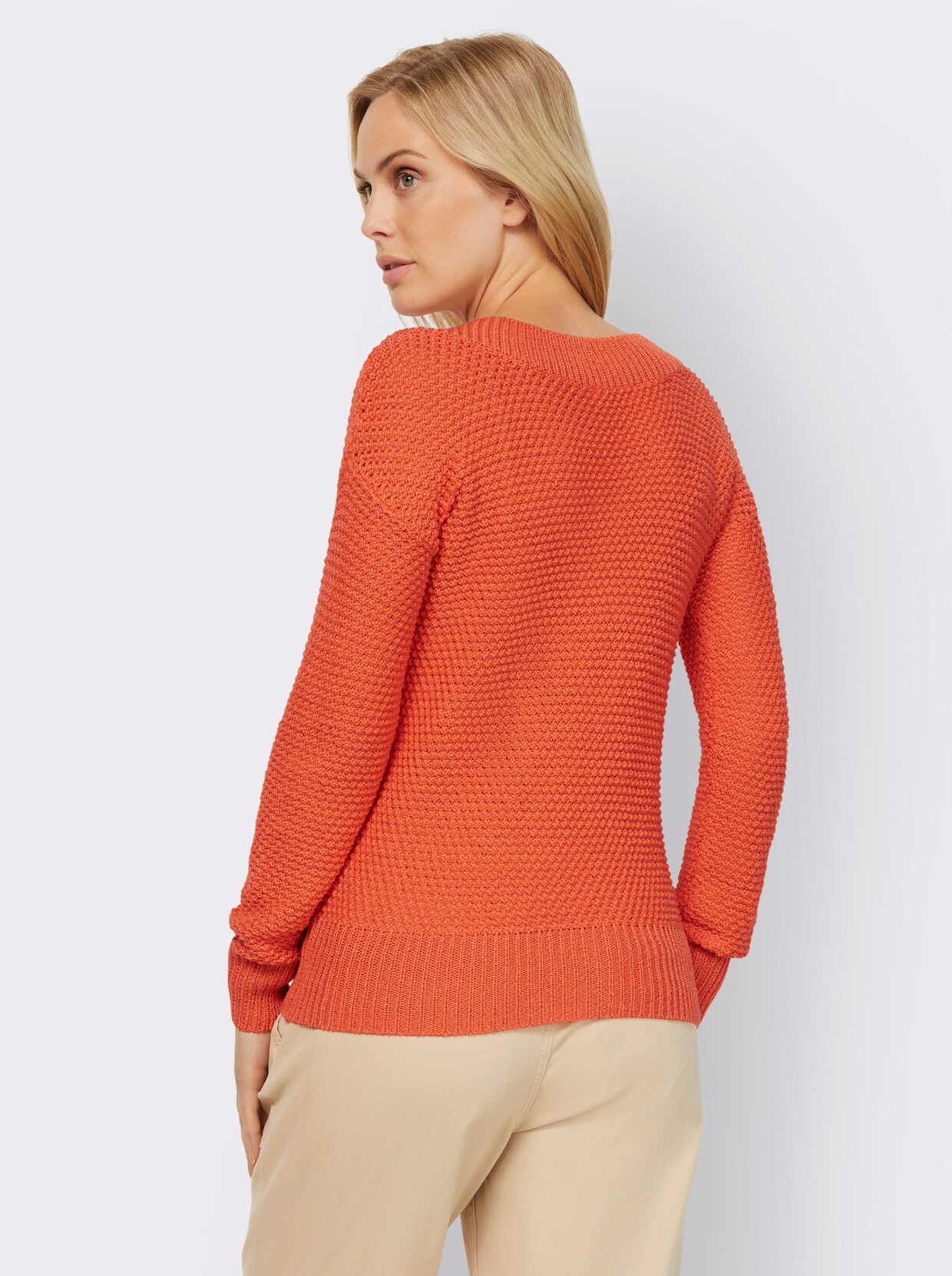 heine Tricotvest - oranje