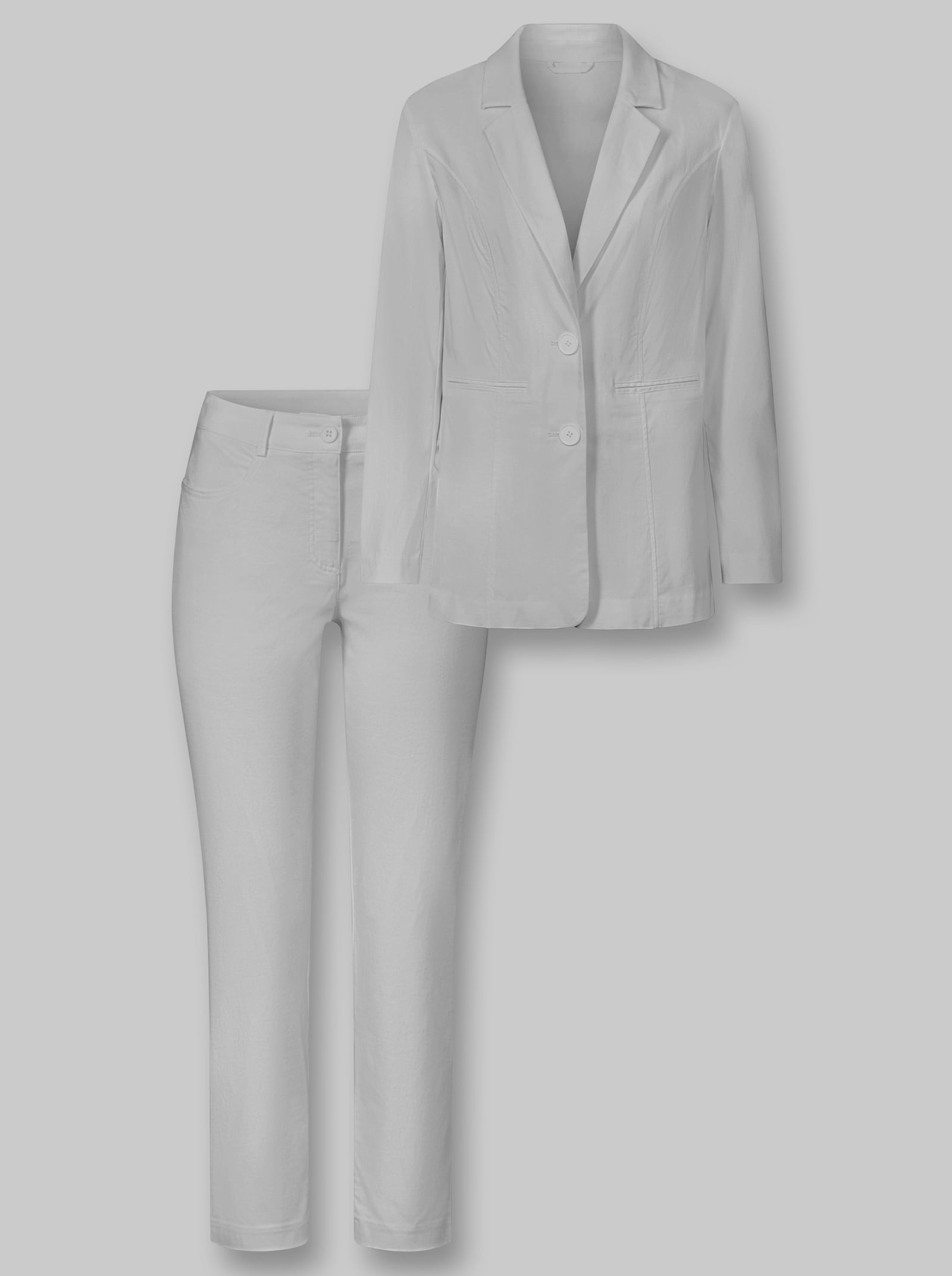 heine Hosenanzug in bequemer Stretch-Qualität - hellgrau