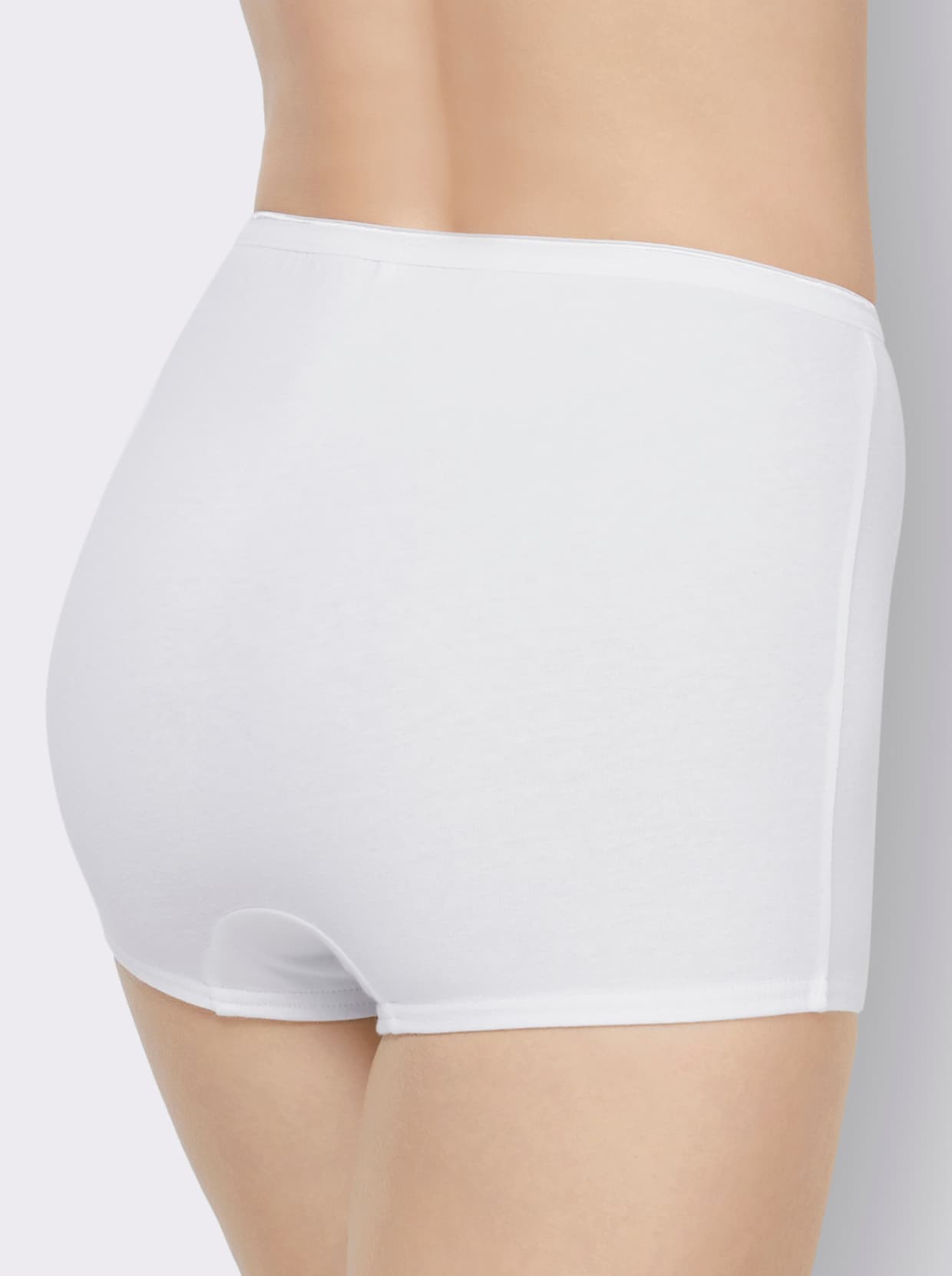 wäschepur Panty - 2x gris clair à rayures fines + 2x blanc