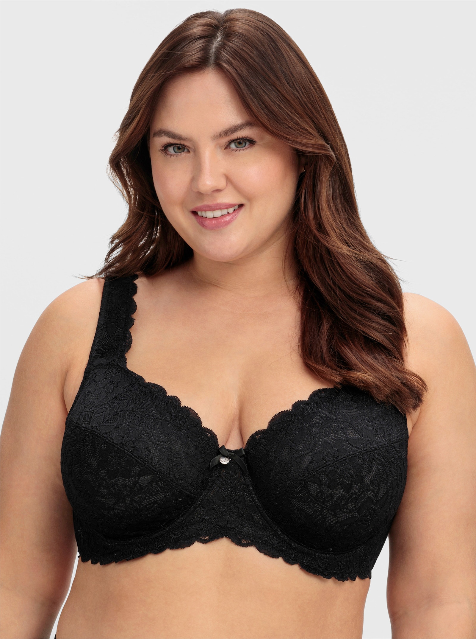 sheego Bügel-BH und Seitenstützen - schwarz