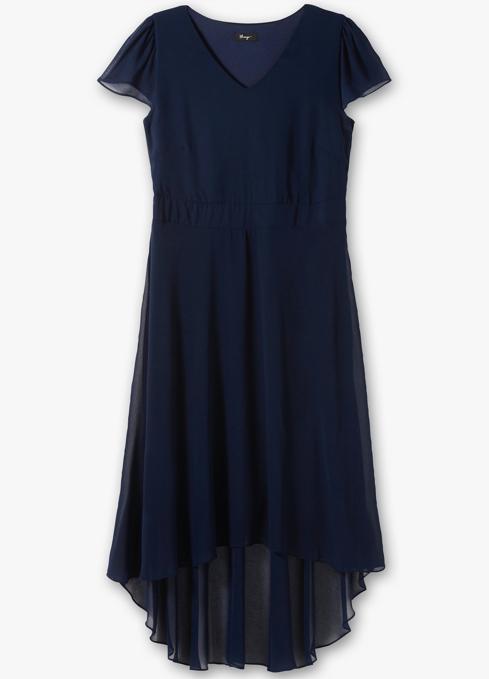 sheego Abendkleid mit Flügelärmeln - marine