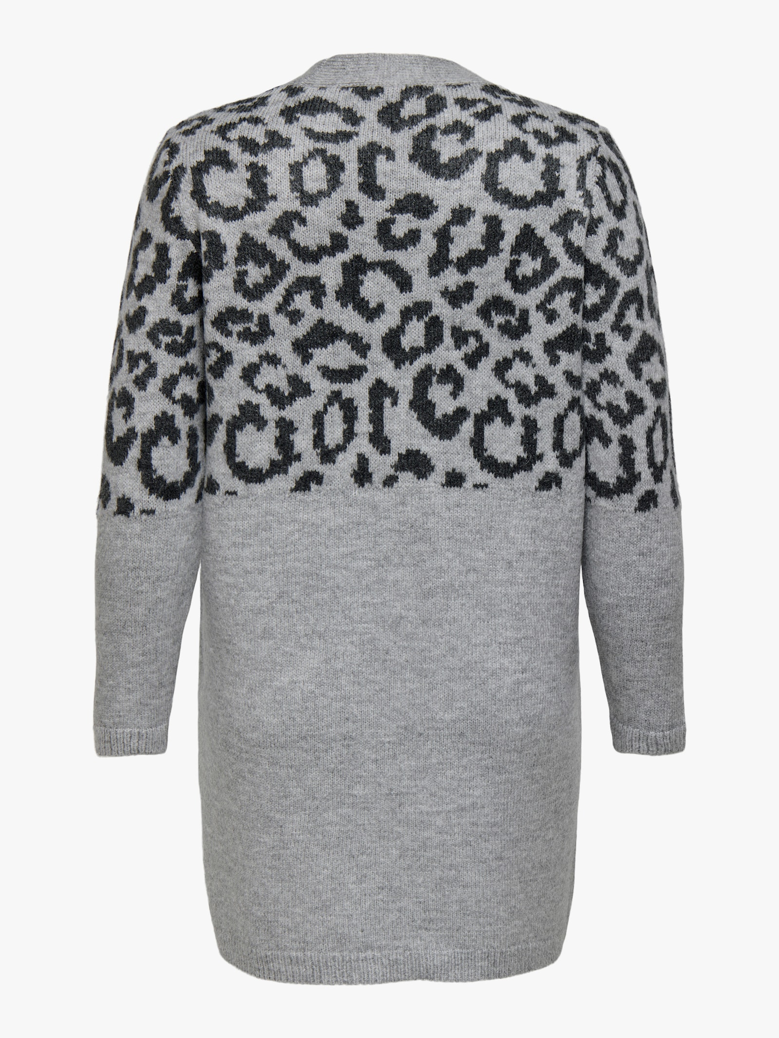 ONLY CARMAKOMA Strickjacke - light grey melange pattern:dark grey mel