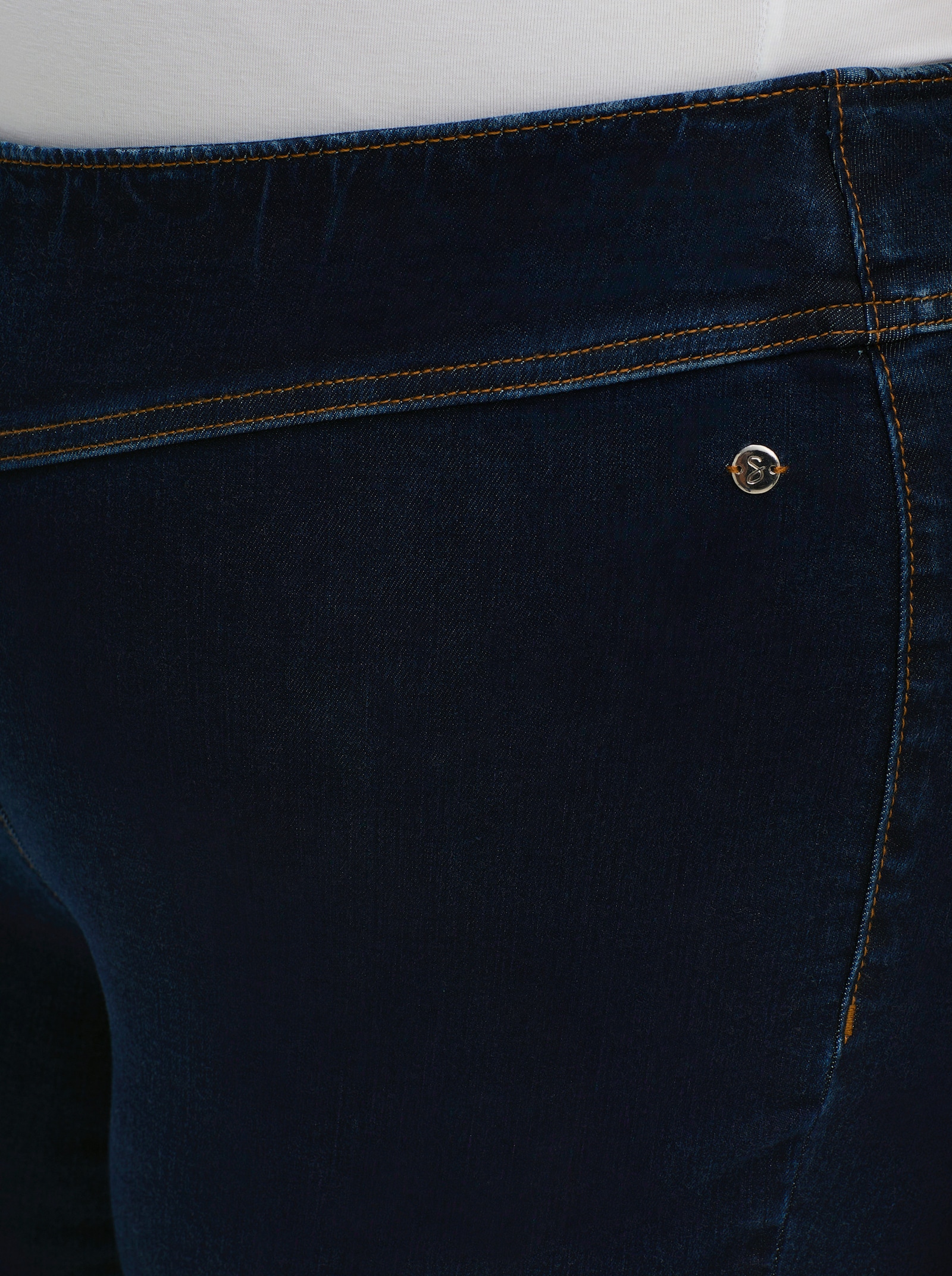 sheego Skinny Jeans mit breitem Dehnbund - dark blue