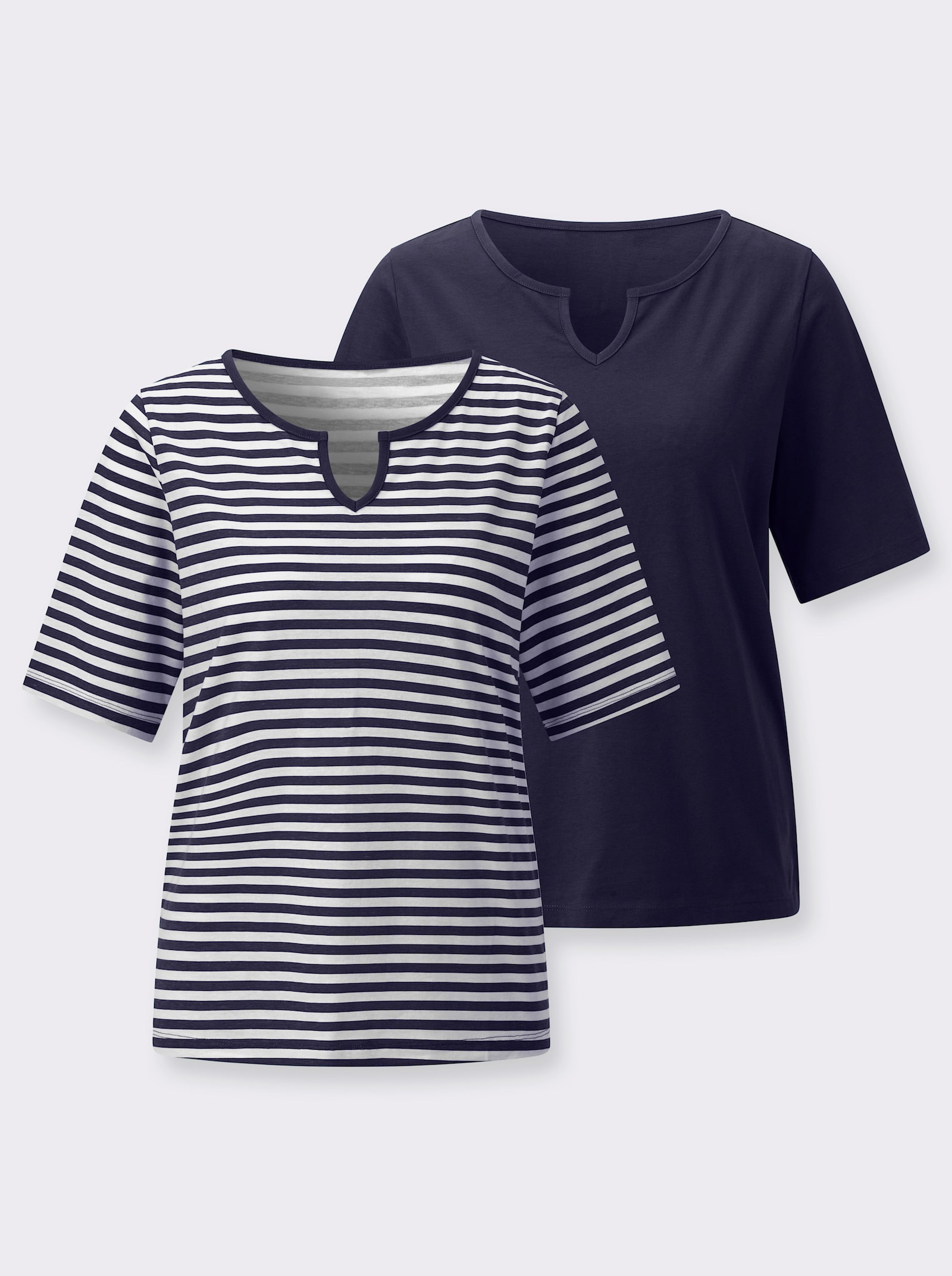 Shirt-Set mit kurzen Ärmeln - marine