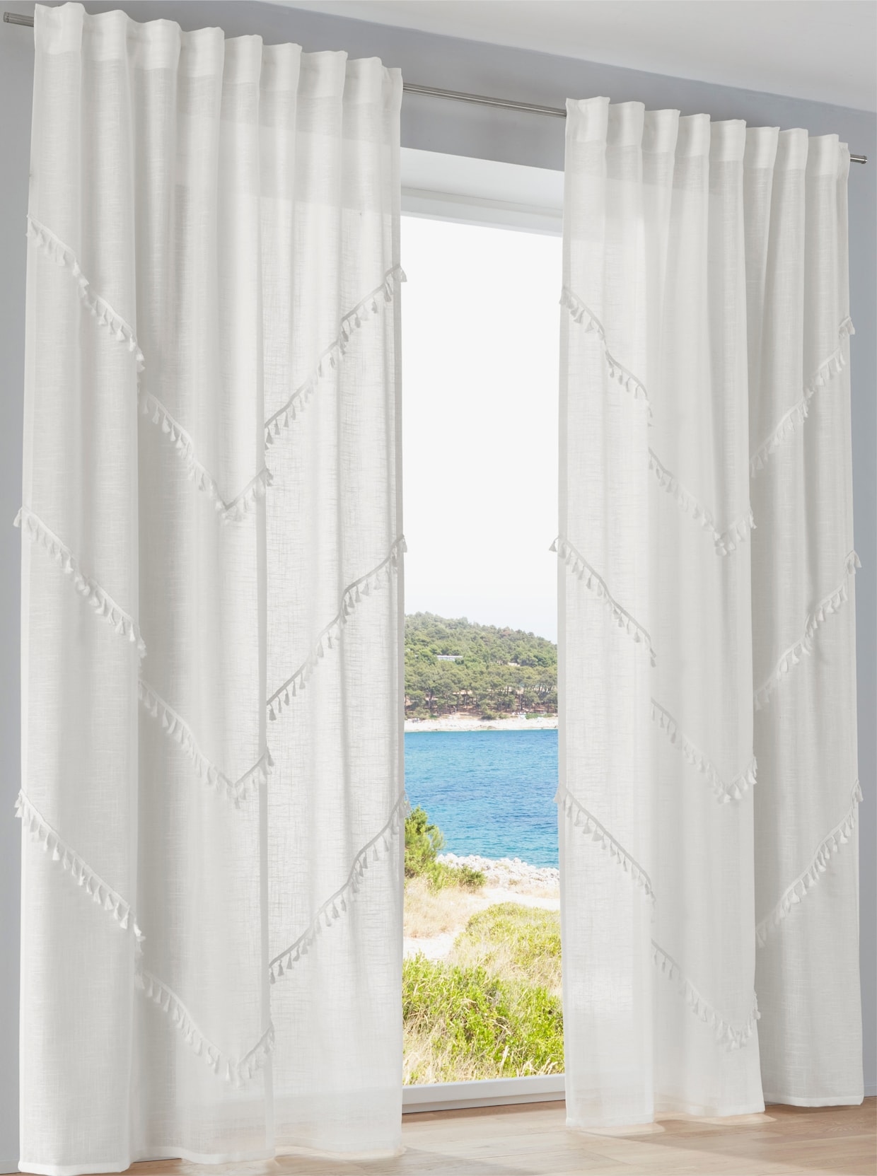 heine home Decoratieve vitrage - wit