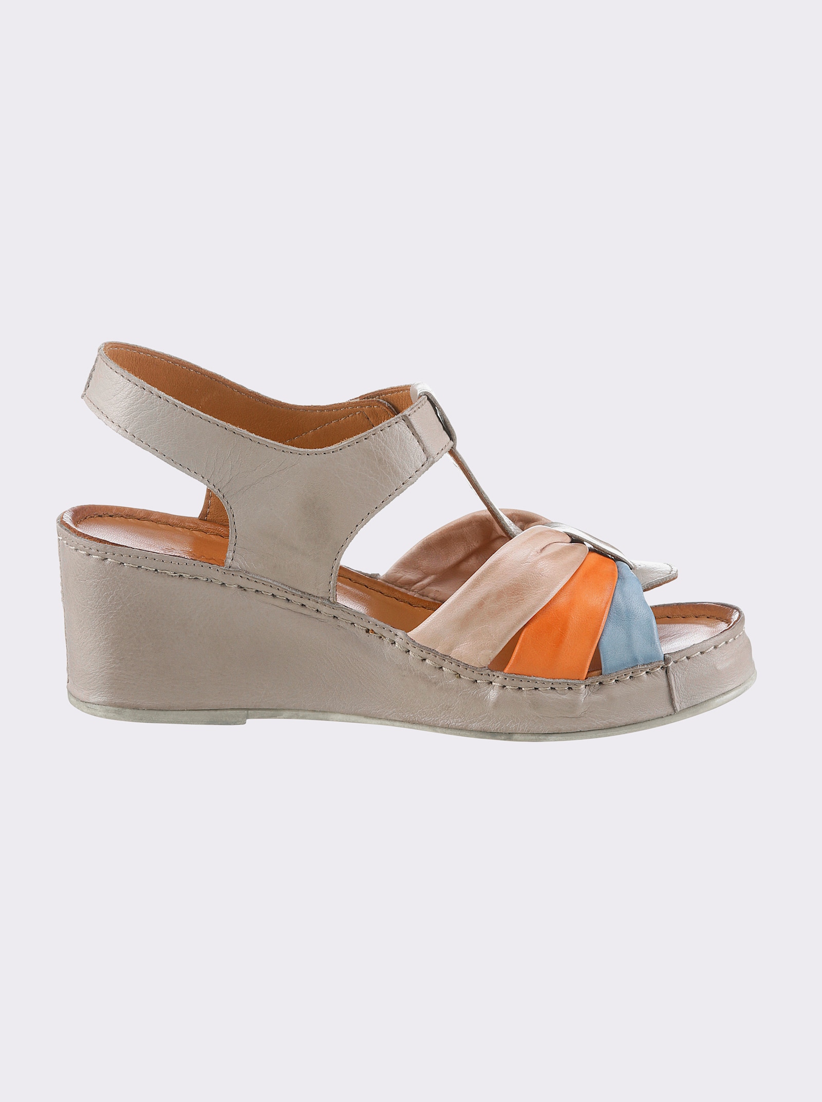 Gemini Sandalette ganz aus Leder - sesam