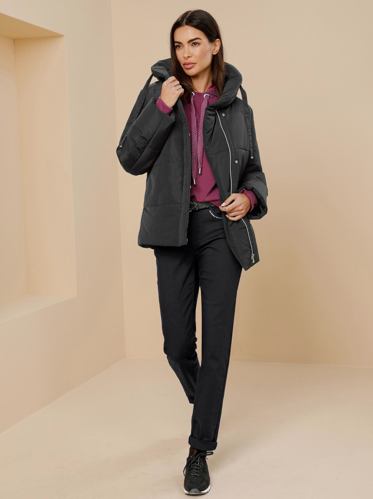Rick Cardona Steppjacke - schwarz