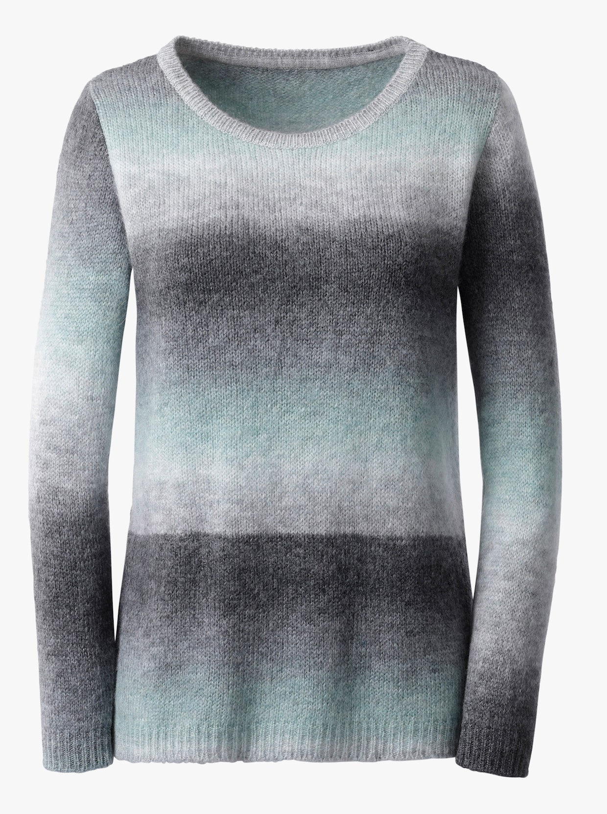 Pullover met ronde hals - grijs/winterturquoise