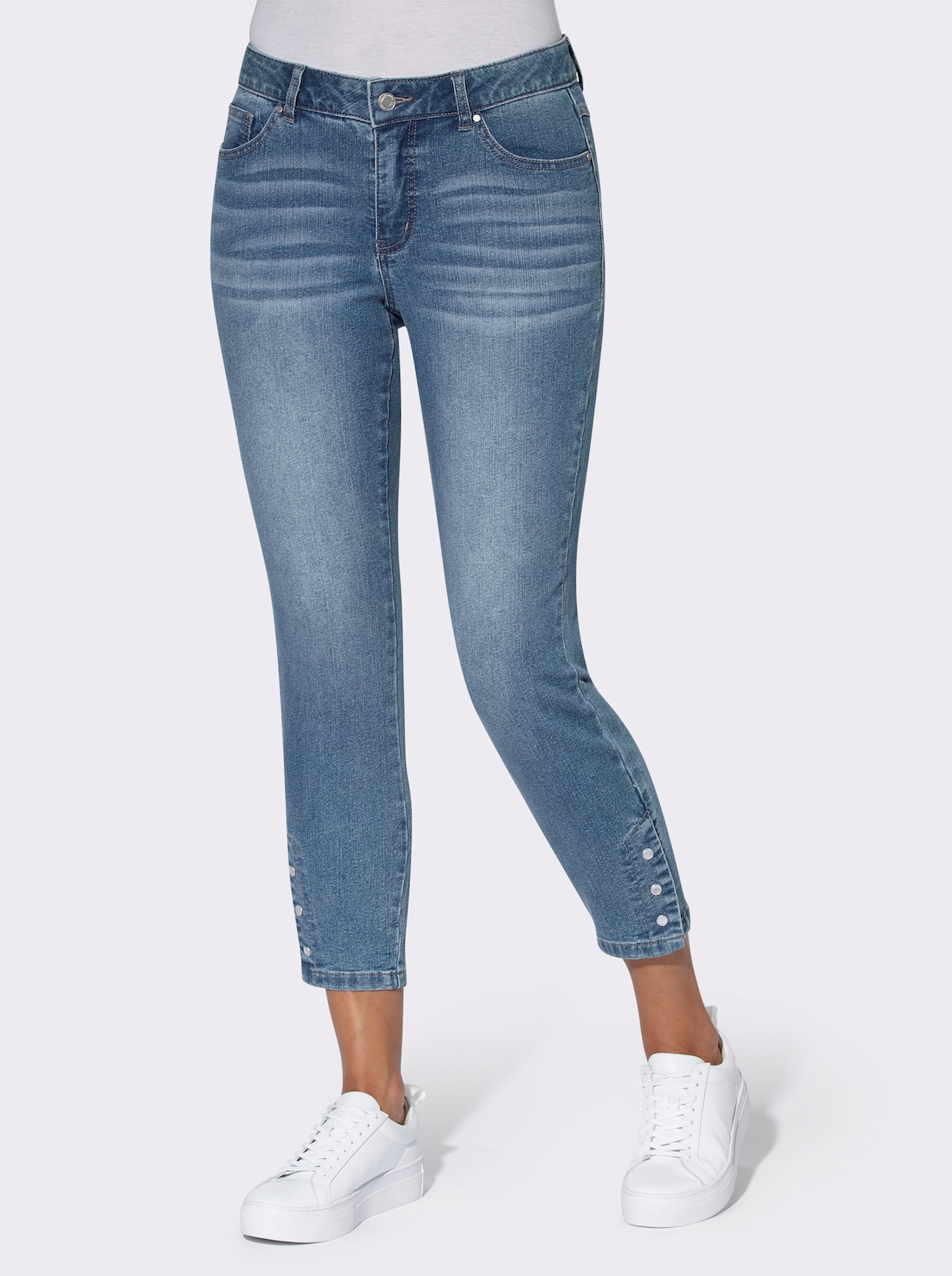Ankle jeans - blue-bleached