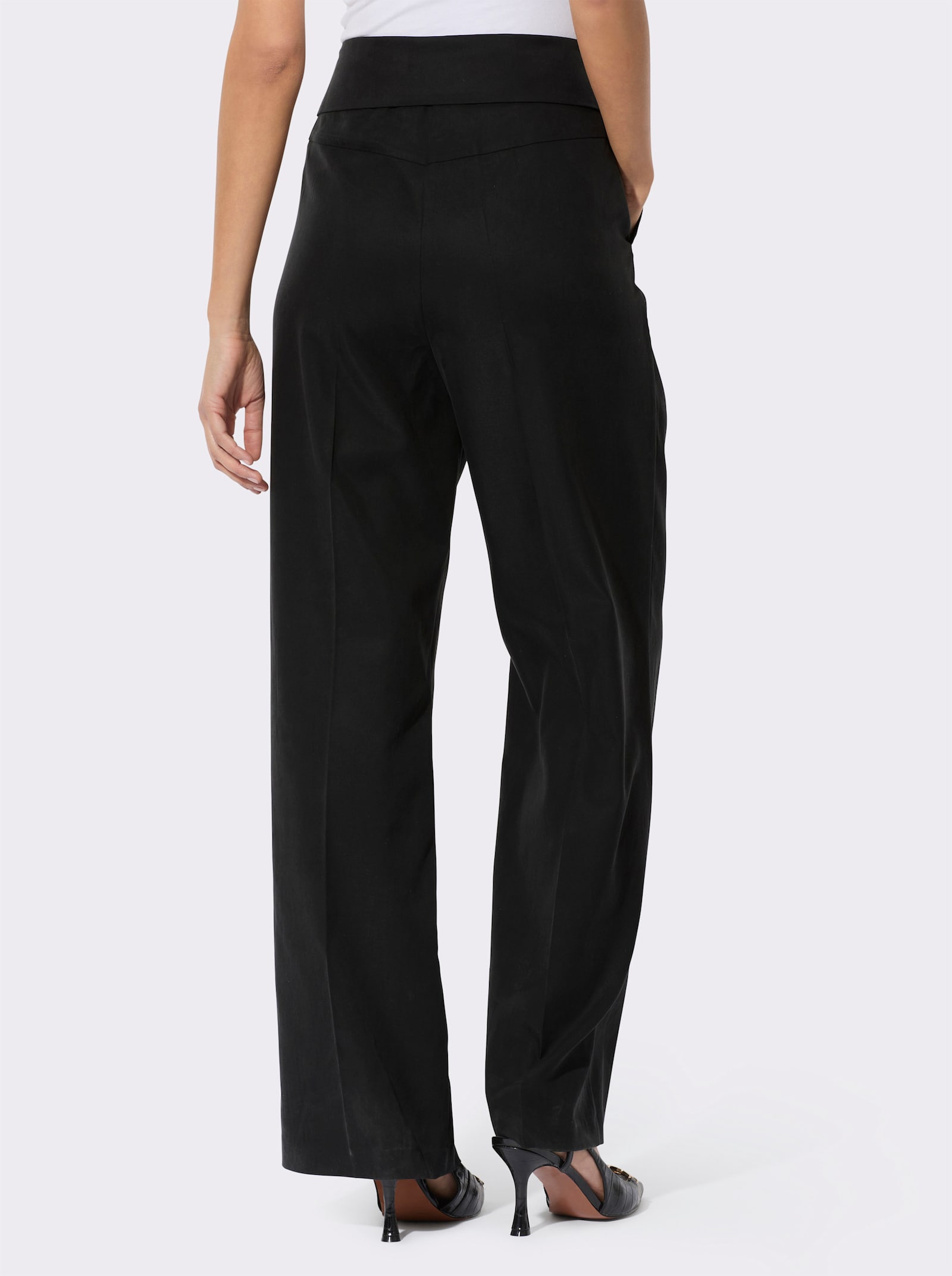 Marlenebroek met overlappende band - zwart