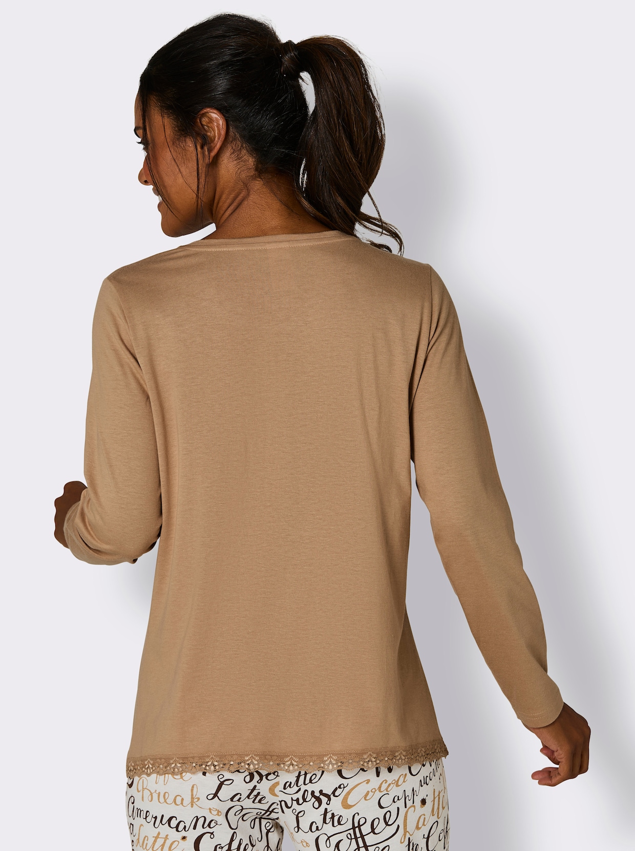 wäschepur Schlafanzug-Shirt - camel