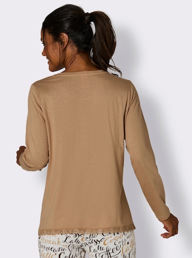 wäschepur Schlafanzug-Shirt - camel