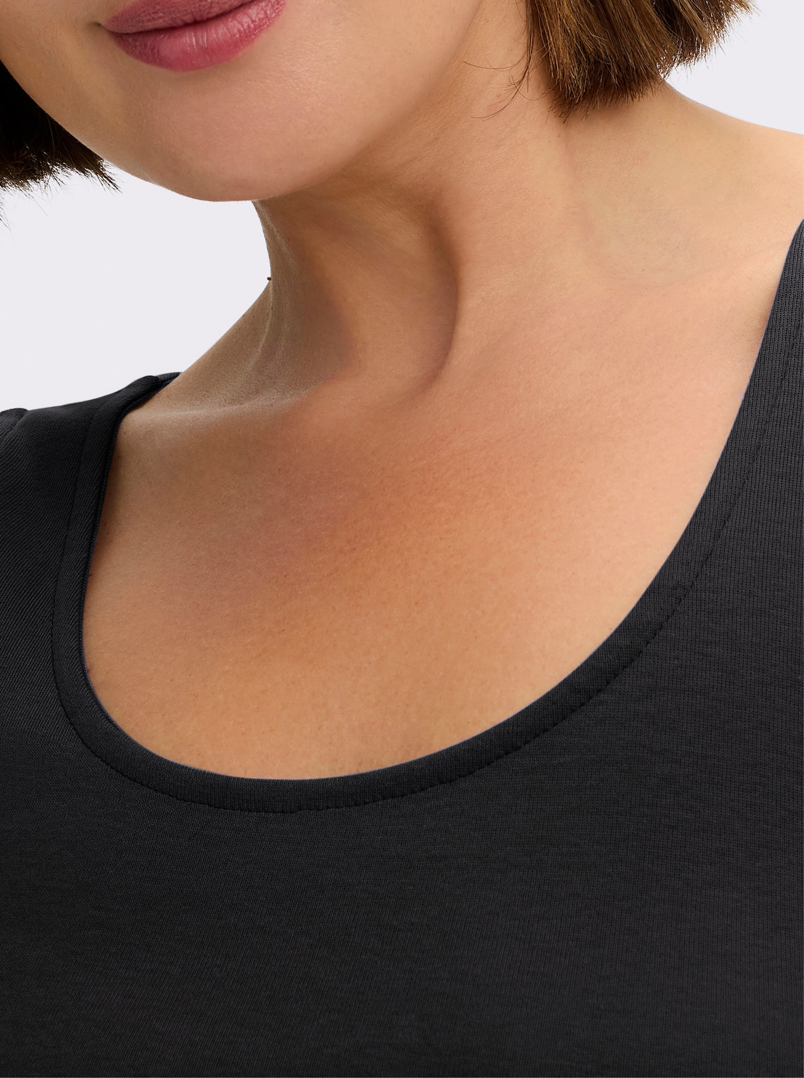 wäschepur Achseltop extralang - schwarz