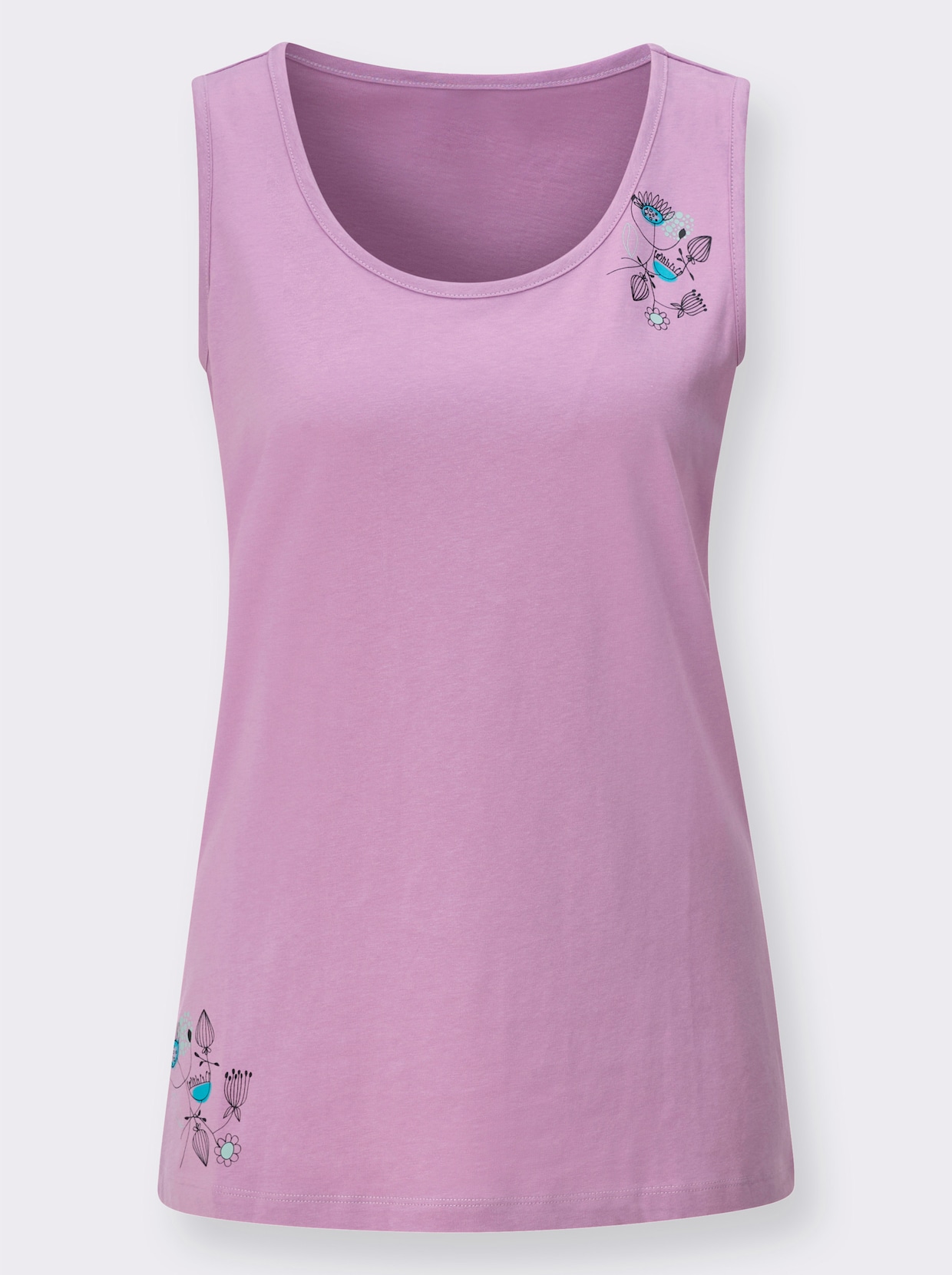 Sporttop mit Blüten-Motiven - orchidee