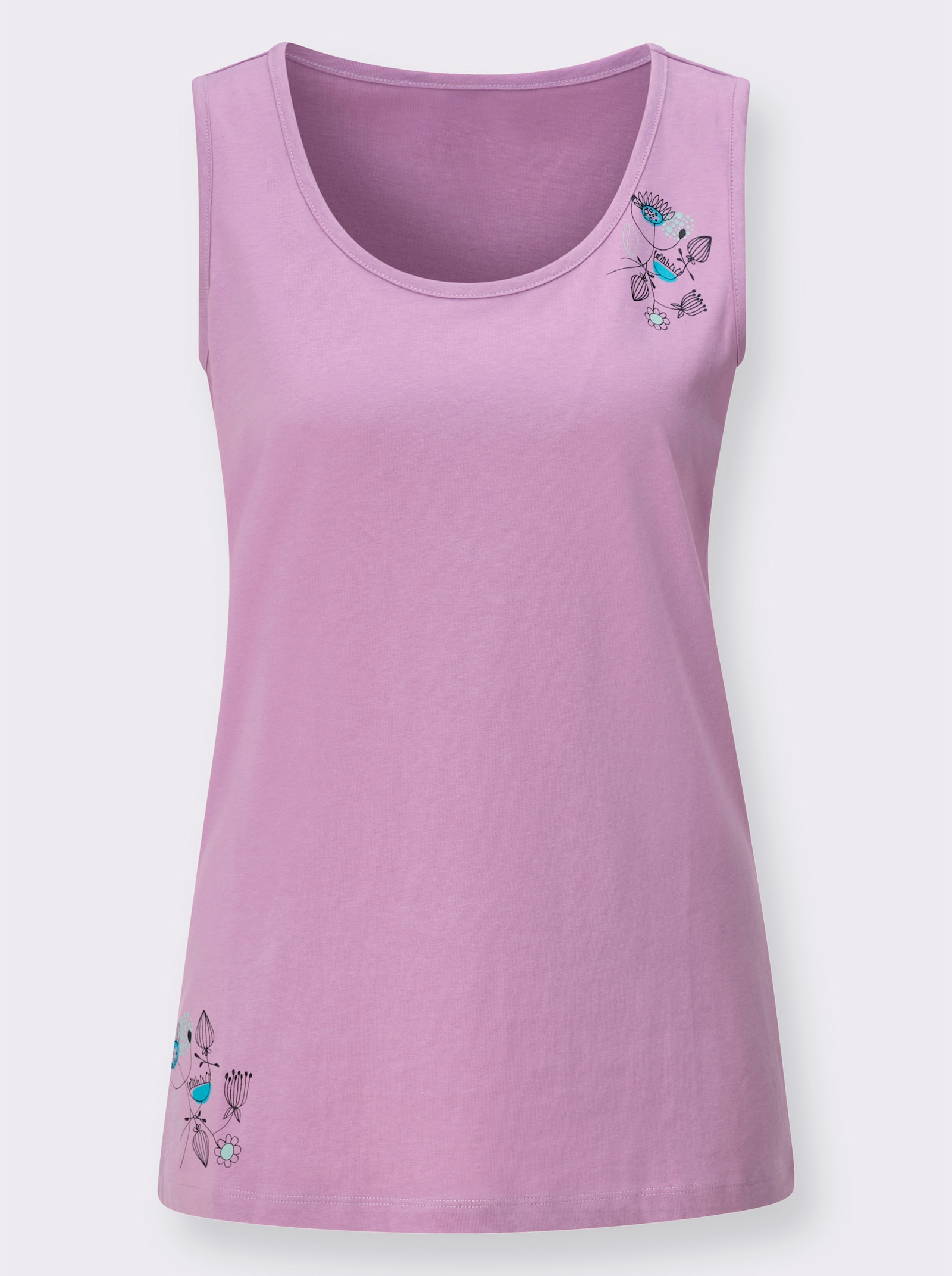 Sporttop mit Blüten-Motiven - orchidee