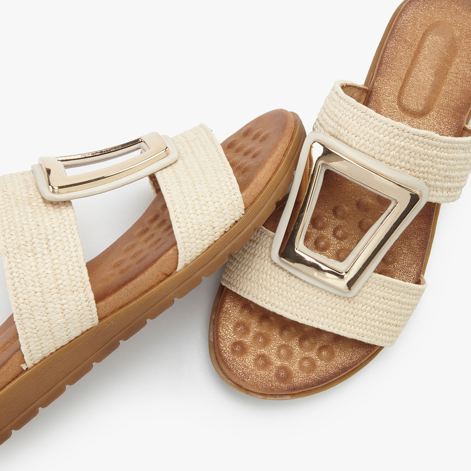 Vivance Pantolette - beige/goldfarben
