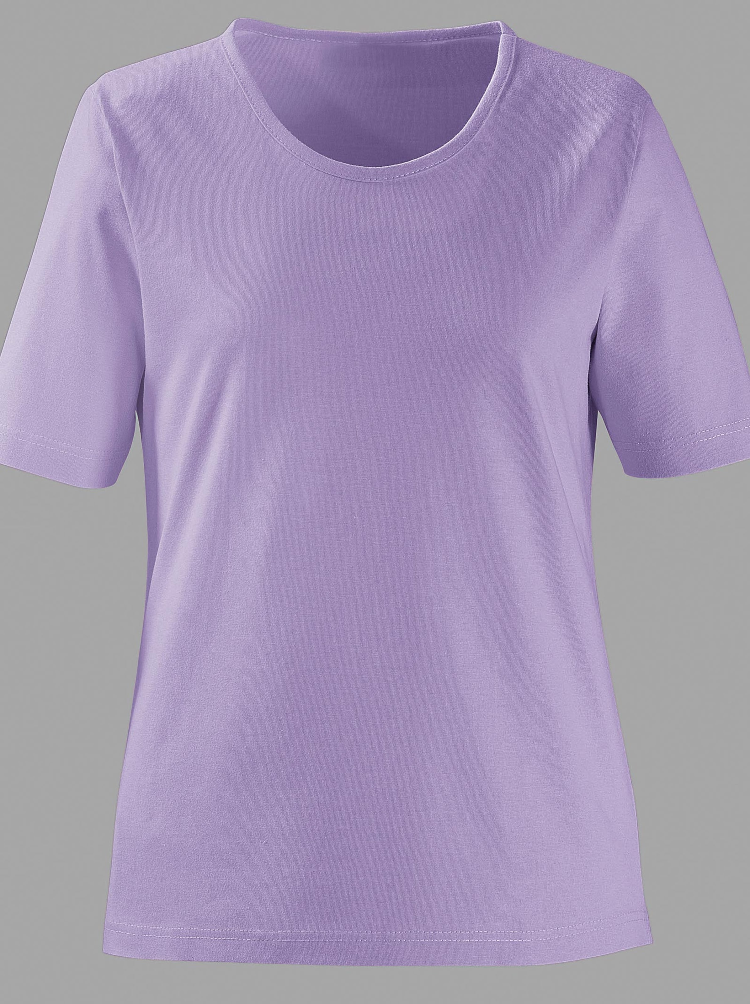 Rundhalsshirt in günstig Kaufen-Rundhalsshirt in lavendel von heine. Rundhalsshirt in lavendel von heine <![CDATA[Shirt mit Rundhals-Ausschnitt – ein echtes Basic für Ihre Garderobe!]]>. 