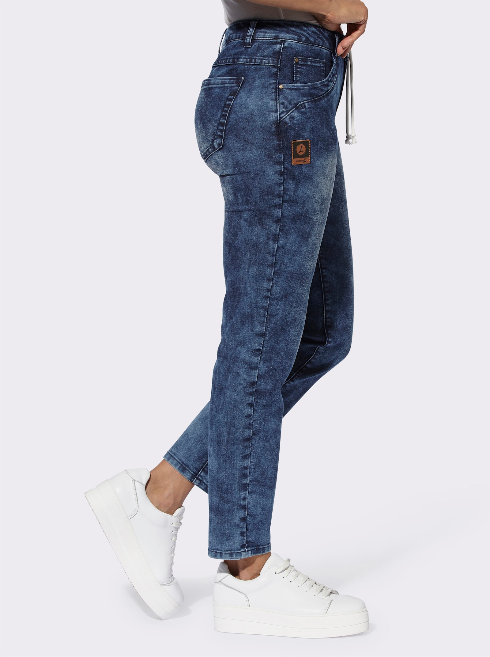 5-Pocket-Jeans in knöchellanger Schnittform - dark blue