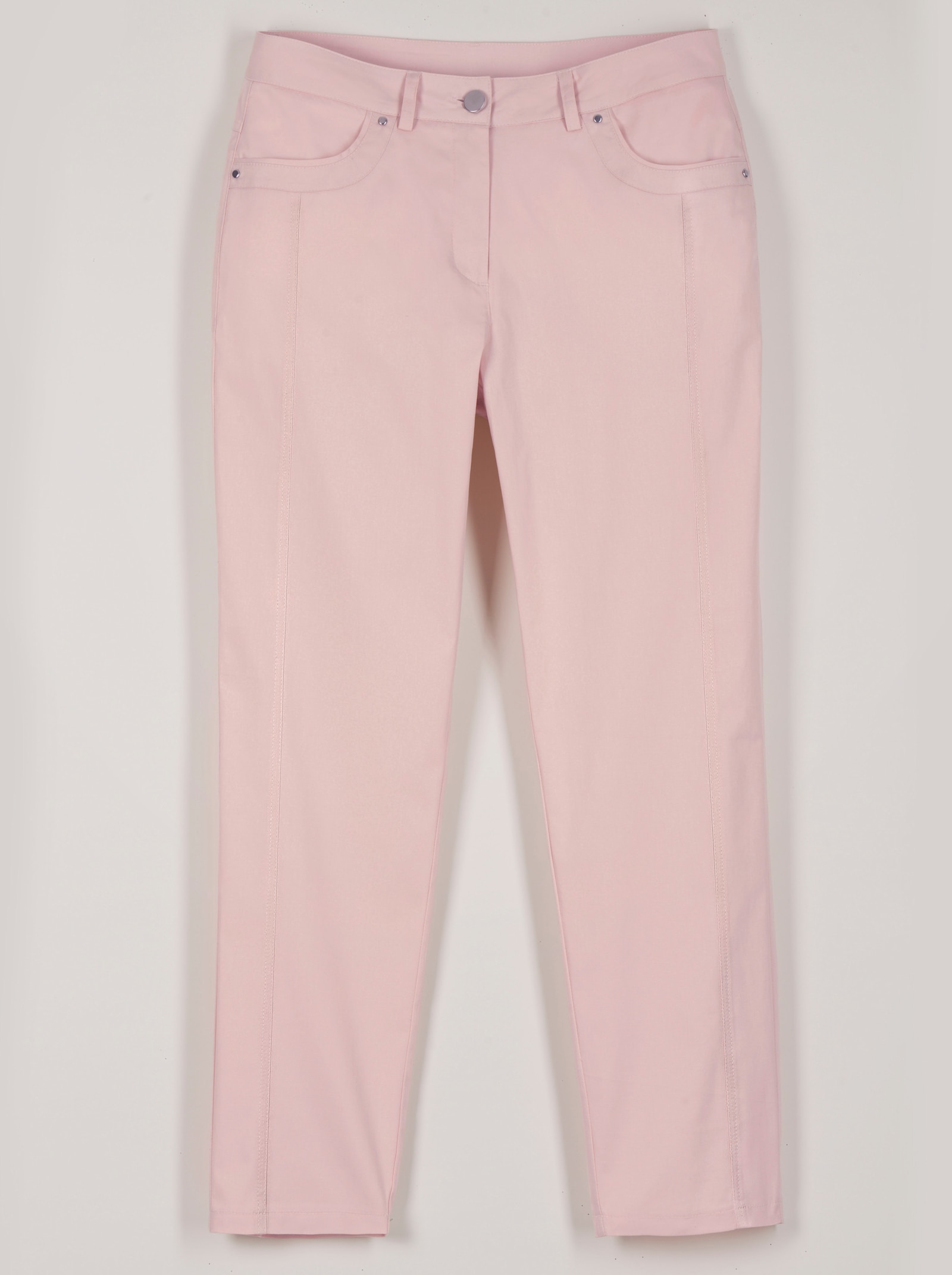 7/8-jeans met afkledende naden - roze
