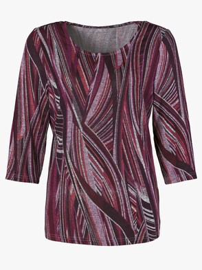 Pullover - beere-gemustert