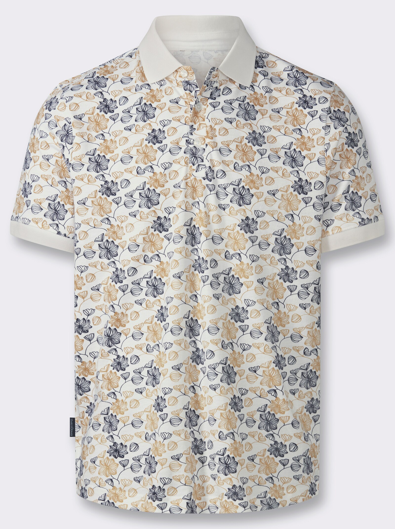 Marco Donati Kurzarmshirt mit floralem Druck - ecru-bedruckt