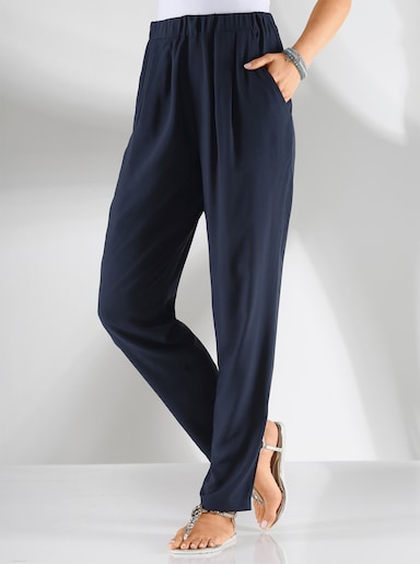 Schlupfhose mit Rundum-Dehnbund - marine