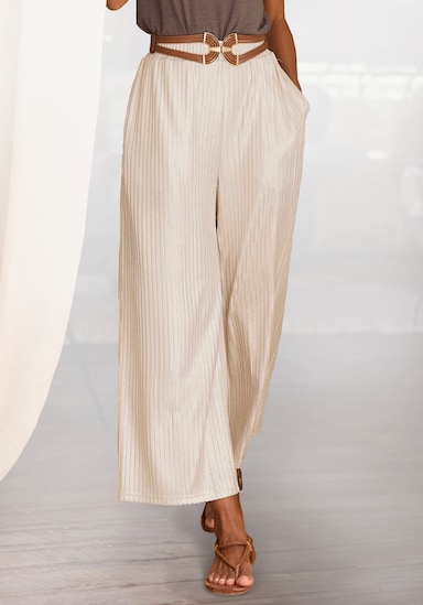 LASCANA Palazzohose - beige-goldfarben