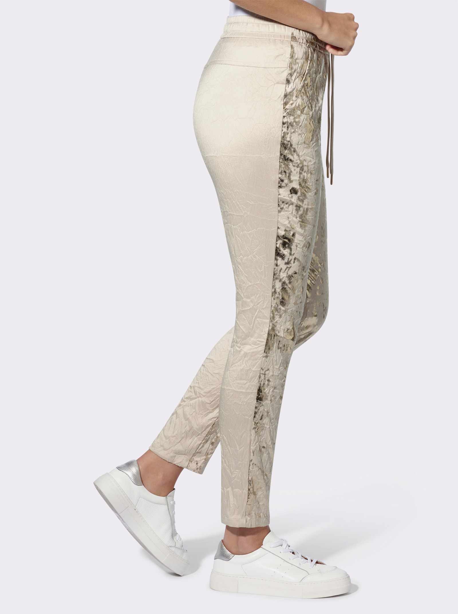 heine Pantalon effet froissé - sable