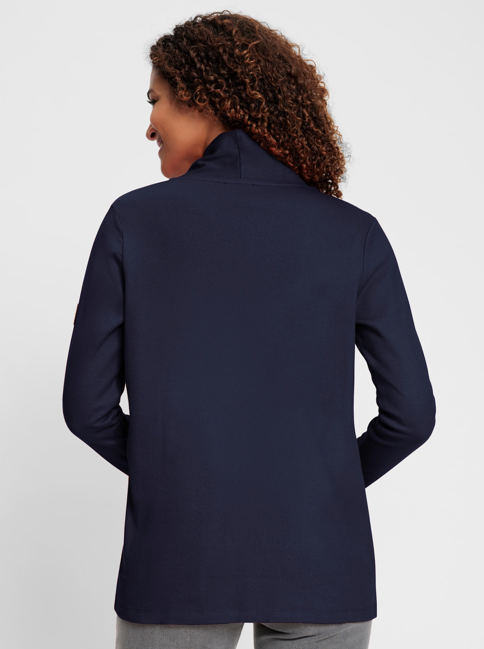 Shirtjacke mit Schalkragen - marine