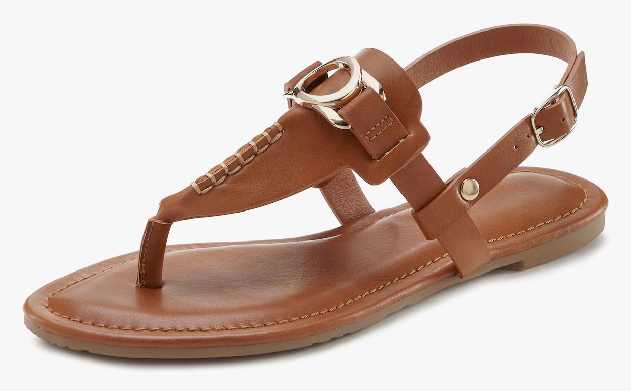 Vivance Teenslipper - camelkleuren