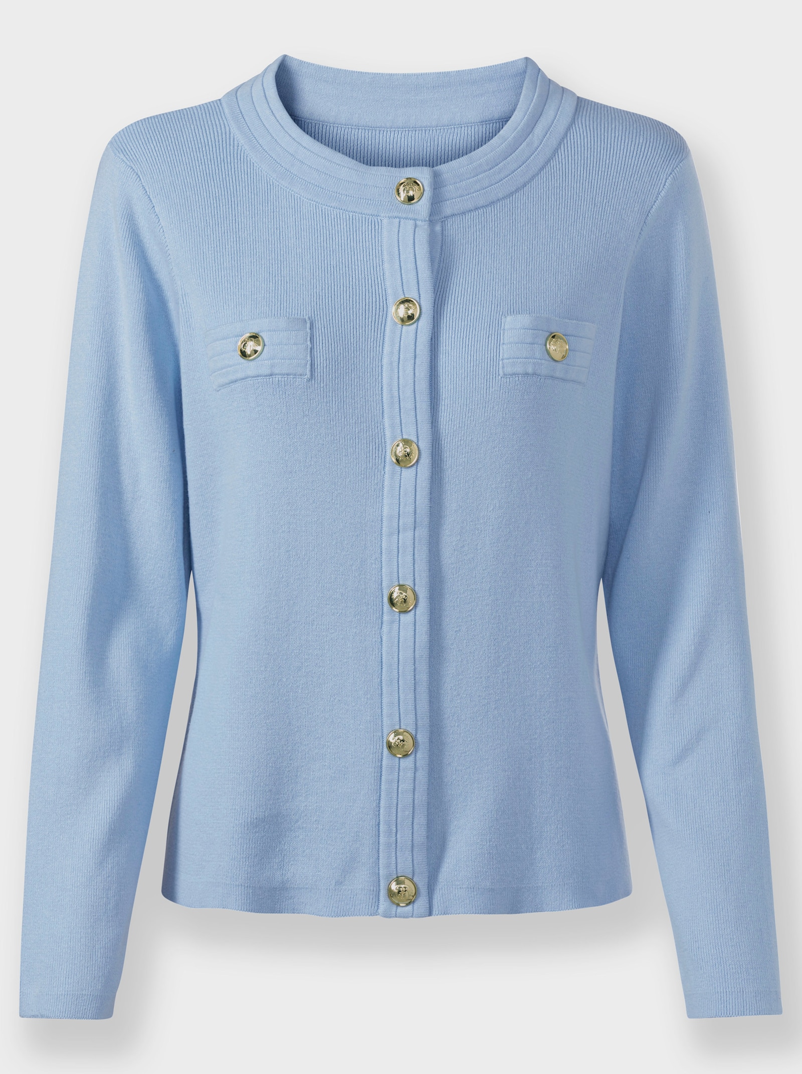 heine Strickjacke mit Schmuckknöpfen - eisblau