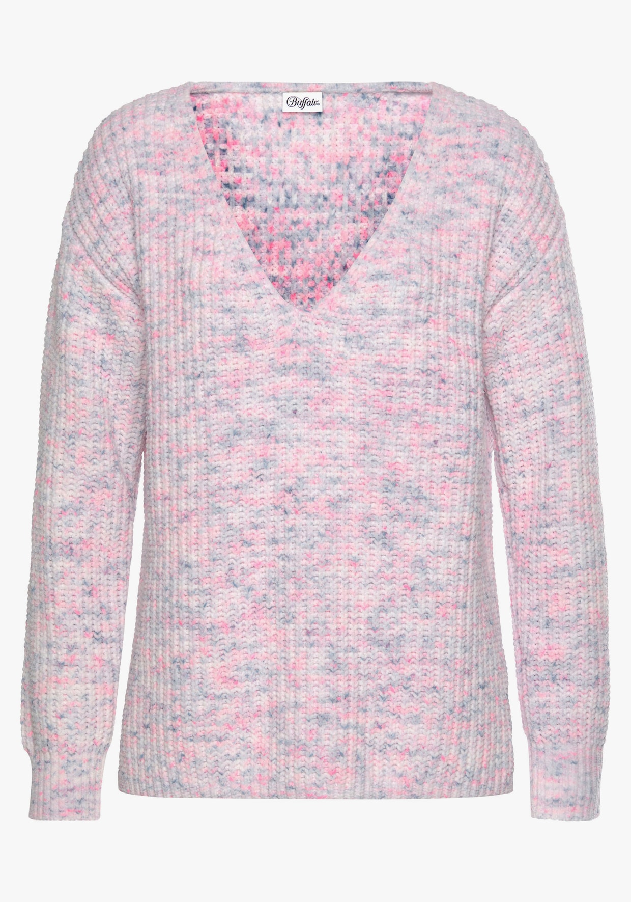 Buffalo Pull à encolure en V - rose-bleu