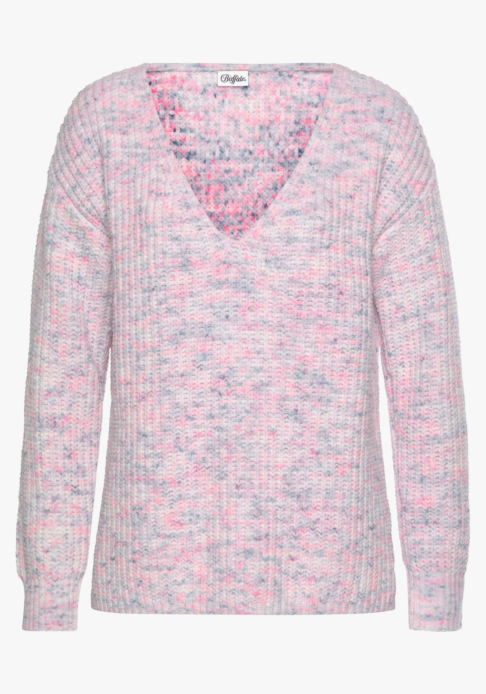 Buffalo Pull à encolure en V - rose-bleu