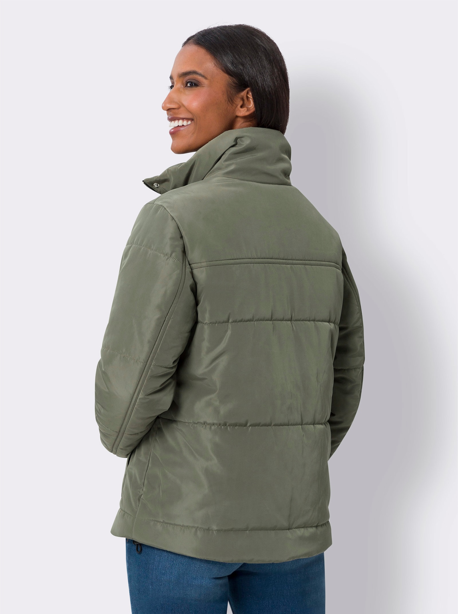 heine Steppjacke mit 2-Wege-Zipper - khaki