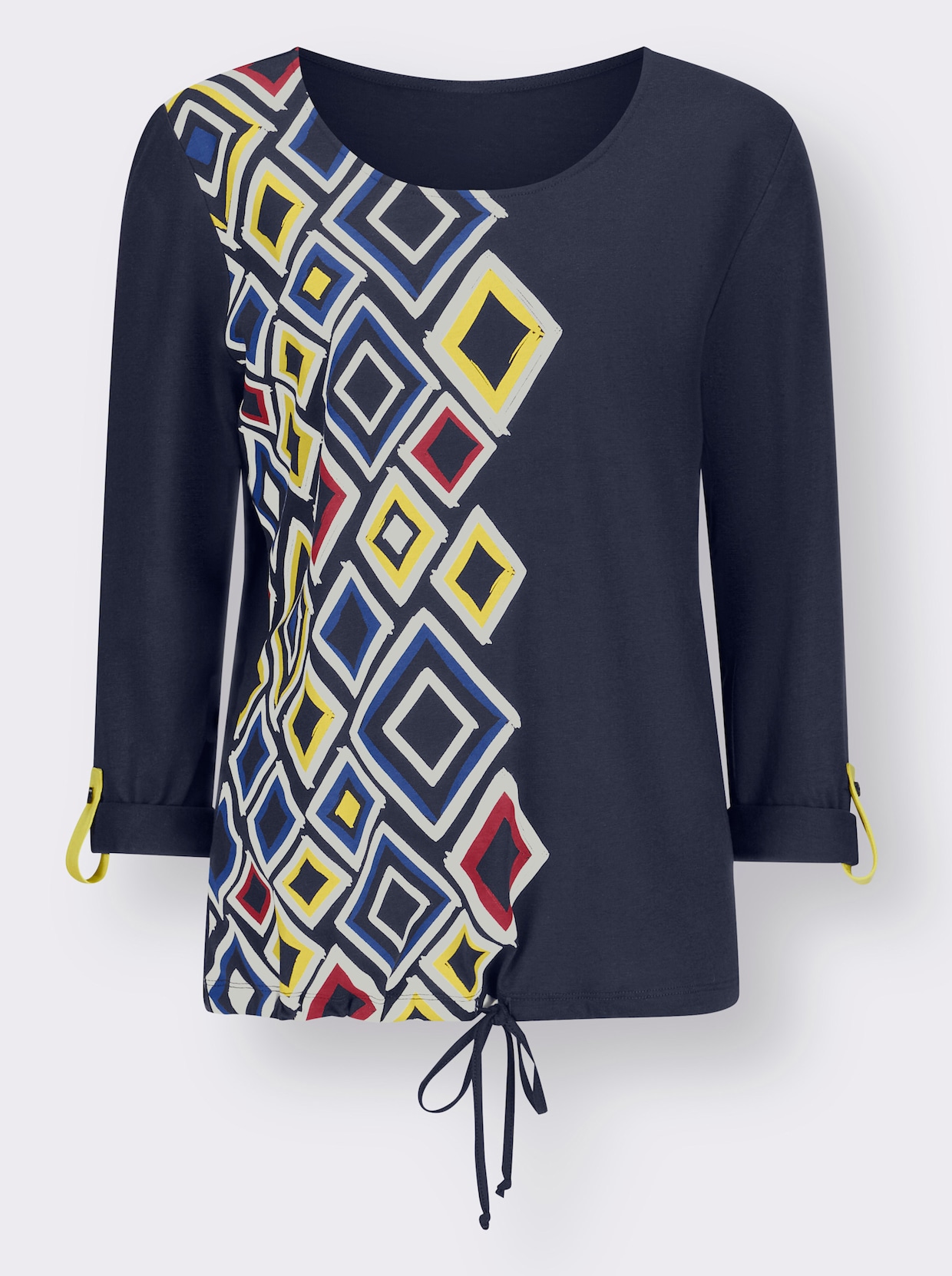 Shirt met print - marine/koningsblauw bedrukt