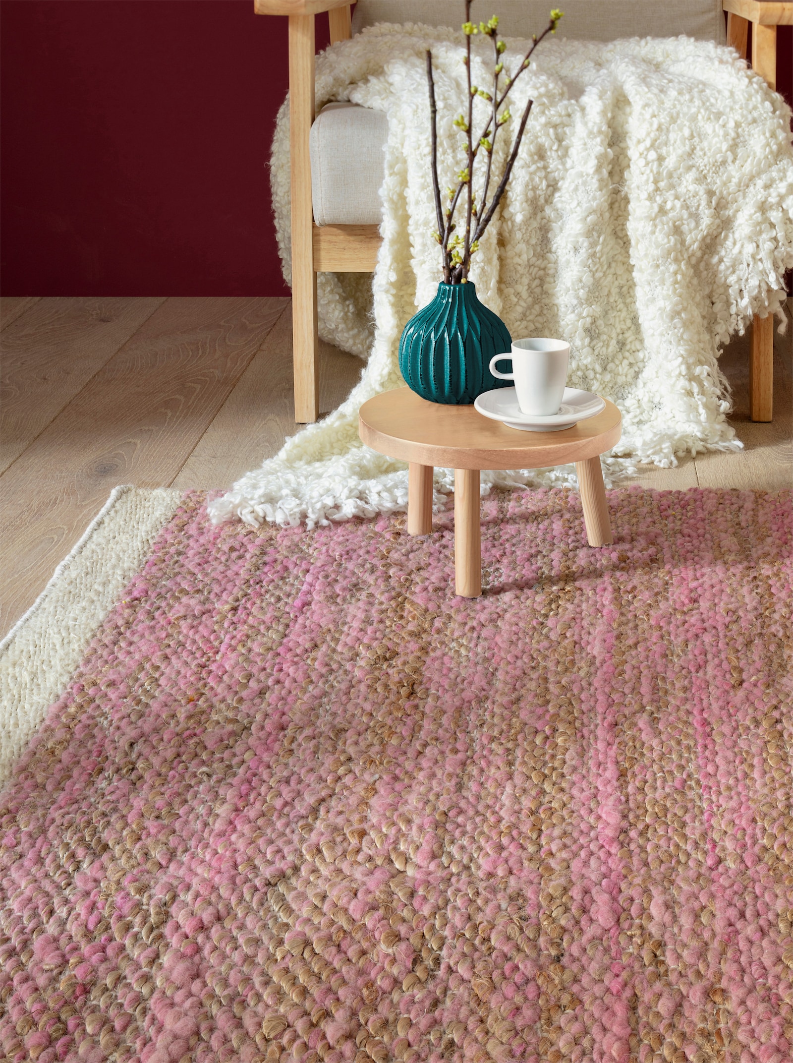 heine home Teppich - pink-meliert