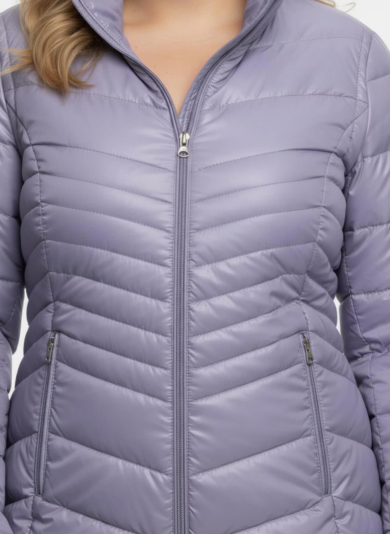 Steppjacke mit abzippbaren Ärmeln - flieder