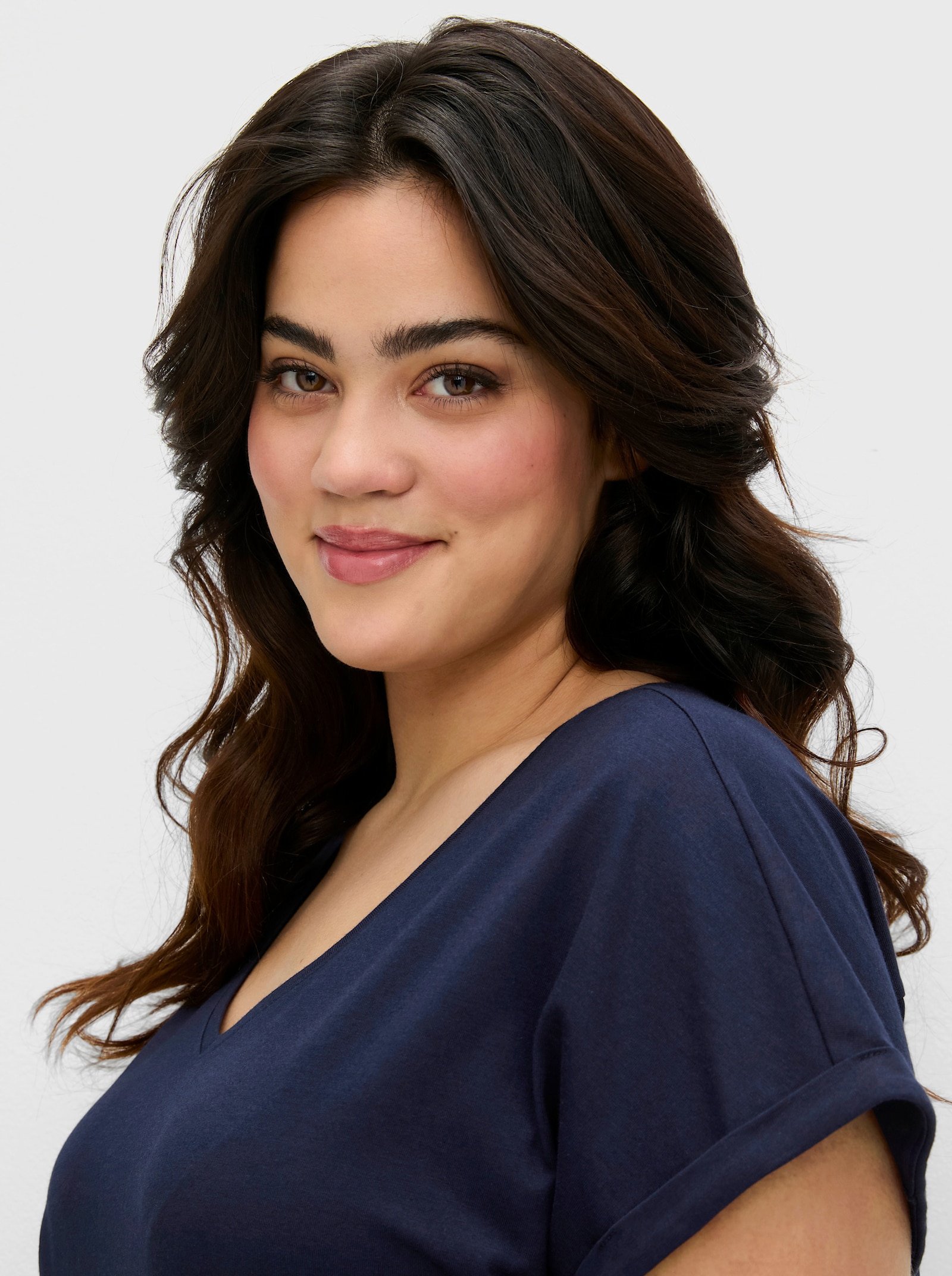 sheego Shirtkleid in Oversizeform - marine