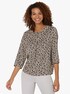 Bluse - schwarz-beige