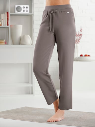feel good Dehnbund-Hose mit Tunnelzug unterhalb des Bunds - taupe