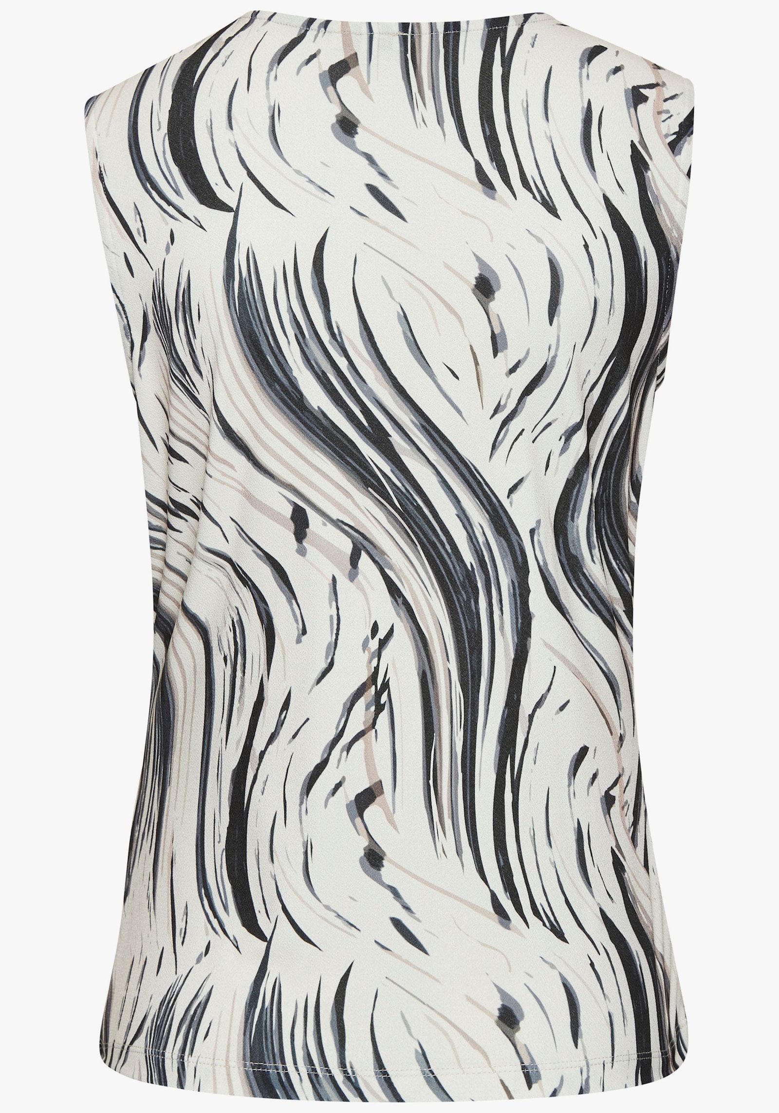 LASCANA Tanktop - beige/zwart geprint