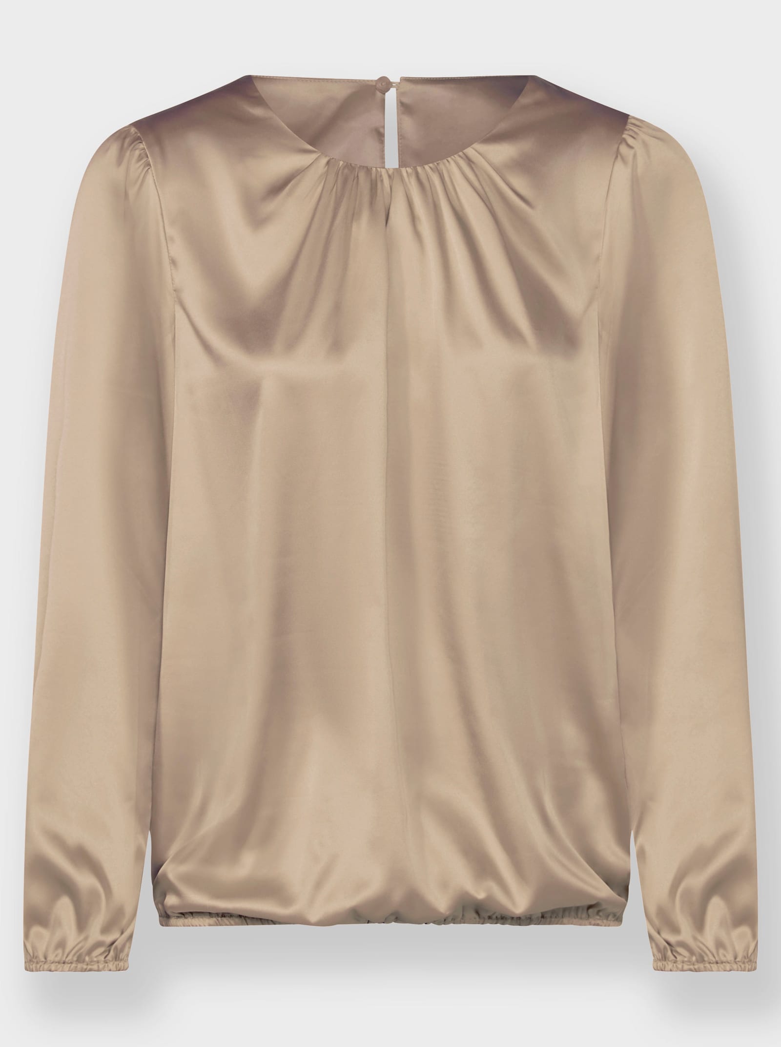Blúzka, satén, riasenia - béžová